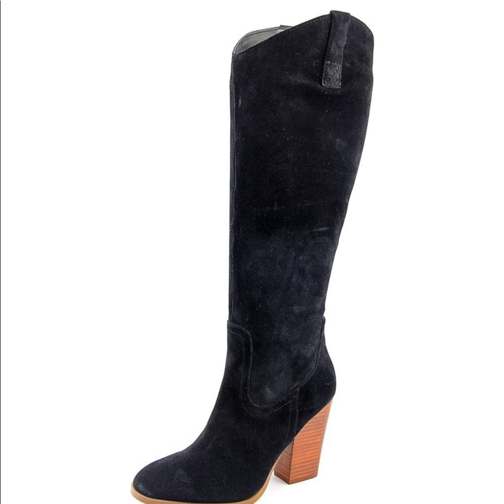 Black Suede Tall Boots